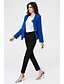 voordelige Blazes en pakken voor dames-Dames Herfst Normaal Blazer, Effen Overhemdkraag Lange mouw Wit / Zwart / Blauw M / L / XL