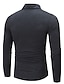 cheap Men&#039;s Casual T-shirts-Men&#039;s T shirt Tee Solid Colored Shirt Collar White Black Dark Gray Long Sleeve Plus Size Daily Tops Cotton / Fall