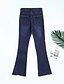 זול מכנסיים לנשים-מכנסיים חיתוך נעל ג&#039;ינסים מיקרו-אלסטי גיזרה גבוהה אחיד פסים סגנון רחוב אביב קיץ סתיו נשים