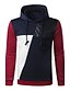 preiswerte Herren-Hoodies und -Sweatshirts-Herrn Sport Freizeit / Street Schick / Punk &amp; Gothic Langarm Mit Kapuze Kapuzenshirt - Gitter / Patchwork, Solide / Einfarbig