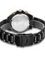 preiswerte Klassische Uhren-NAVIFORCE Herrn Uhr Armbanduhr Japanisch Quartz Edelstahl Schwarz 30 m Wasserdicht Cool Analog Luxus Klassisch Modisch Schwarz