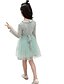 billiga Klänningar-Flickor Långärmad Solid färg 3D-tryckt grafik Klänningar Spets Bomull Polyester Klänning Vår Höst Barn