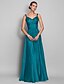 cheap Prom Dresses-Sheath / Column Sparkle &amp; Shine Dress Prom Formal Evening Floor Length Sleeveless Spaghetti Strap Chiffon with Ruched Sequin 2023