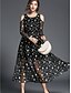 cheap Women&#039;s Dresses-Women&#039;s Cut Out Daily / Holiday / Going out Casual / Street chic Loose / Skater Dress - Embroidered Spring Black M L XL