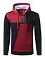 preiswerte Herren-Hoodies und -Sweatshirts-Herrn Sport Freizeit / Street Schick / Punk &amp; Gothic Langarm Mit Kapuze Kapuzenshirt - Gitter / Patchwork, Solide / Einfarbig