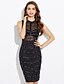 cheap Party Dresses-Women&#039;s Party Club Casual Sexy Bodycon Dress,Solid Crew Neck Knee-length Sleeveless Polyester Spring Summer High Rise Micro-elastic Medium