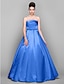 cheap Prom Dresses-Ball Gown Elegant Dress Quinceanera Prom Floor Length Sleeveless Strapless Satin with Bow(s)