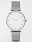 levne Quartz hodinky-Křemenný pro Dámské Muži Analogové Křemenný Stylové Čistá barva Minimalistické Na běžné nošení Klasické Jednoduchý Nerez 304 Nerez