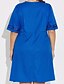 cheap Plus Size Dresses-Women&#039;s Plus Size Daily Going out Shift Dress - Solid Colored Red Spring Black Red Blue XXL XXXL XXXXL XXXXXL