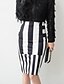 cheap Women&#039;s Skirts-Women&#039;s Daily / Holiday / Going out Street chic Bodycon Skirts - Striped Split White S M L