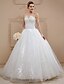cheap Wedding Dresses-Ball Gown Strapless Floor Length Tulle Wedding Dress with Beading by Yuanfeishani