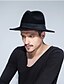 cheap Men&#039;s Hats-Hat Fedora Hat Unisex Black Gray Wine Pure Color Solid Colored / Fall / Winter