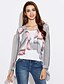 preiswerte Damen Pullover-Damen Alltag Blumen / Solide Langarm Lang Strickjacke Pullover Jumper, Ständer Herbst Baumwolle Rosa