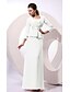 levne Šaty pro matku nevěsty-Pouzdrové Šaty pro matku nevěsty Různorodé šaty Klenot Na zem Šifón Bez rukávů s Šerpa / Stuha 2020
