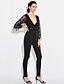 cheap Women&#039;s Jumpsuits &amp; Rompers-Women&#039;s Jumpsuit Lace Sequins Tassel Patchwork Deep V
