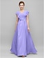 cheap Mother of the Bride Dresses-Sheath / Column Mother of the Bride Dress Elegant Plus Size V Neck Floor Length Chiffon Sleeveless with Criss Cross Appliques 2024