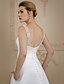 cheap Wedding Dresses-Ball Gown Wedding Dresses Scoop Neck Court Train Satin Regular Straps Simple Backless with Sashes / Ribbons Buttons Beading