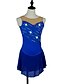 abordables Tenues de patinage artistique-Robe de Patinage Artistique Femme Fille Patinage Robes Tenue Bleu Marine Bleu Maille Spandex Elastique Utilisation Entraînement Professionnel Tenue de Patinage Conception anatomique Séchage rapide