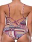 cheap Women&#039;s Swimwear &amp; Bikinis-Women&#039;s Color Block Floral Sports Print One-piece Swimsuit Print Halter Neck Swimwear Bathing Suits Rainbow