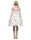cheap Women&#039;s Dresses-Women&#039;s Plus Size Party Club Vintage Sheath Swing Dress - Floral Backless Halter Neck Cotton White S M L XL