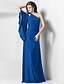 Χαμηλού Κόστους Φορέματα ειδικών περιστάσεων-Ίσια Γραμμή Ένας Ώμος Μακρύ Ζέρσεϊ Στυλ Διασήμων Επίσημο Βραδινό Φόρεμα με Χάντρες / Πλαϊνό ντραπέ με TS Couture®