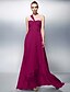 cheap Evening Dresses-A-Line Minimalist Elegant Prom Formal Evening Dress One Shoulder Sleeveless Floor Length Chiffon with Ruched Draping 2022