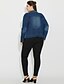 billiga Damytterkläder-Women&#039;s Denim Jacket Blue XXXL / XXXXL / XXXXXL