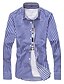 cheap Men&#039;s Shirts-Men&#039;s Casual Plus Size Cotton Slim Shirt - Striped / Long Sleeve / Summer / Fall