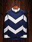 cheap Men&#039;s Sweaters &amp; Cardigans-Men&#039;s Daily Boho / Street chic Solid Colored / Striped / Color Block Long Sleeve Plus Size Regular Pullover, Round Neck Fall / Winter Navy Blue / Gray / Wine XL / XXL / XXXL