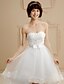 cheap Wedding Dresses-Reception Wedding Dresses A-Line Sweetheart Sleeveless Asymmetrical Lace Bridal Gowns With Bowknot Sash / Ribbon 2023 Summer Wedding Party, Women&#039;s Clothing