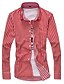 cheap Men&#039;s Shirts-Men&#039;s Casual Plus Size Cotton Slim Shirt - Striped / Long Sleeve / Summer / Fall