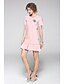 cheap Women&#039;s Dresses-Women&#039;s Daily Going out Sheath Dress - Solid Colored Print Summer Cotton Blushing Pink M L XL