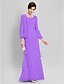 cheap Mother of the Bride Dresses-Sheath / Column Mother of the Bride Dress Wrap Included Scoop Neck Floor Length Chiffon Long Sleeve with Beading 2022