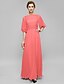 cheap Mother of the Bride Dresses-Sheath / Column Mother of the Bride Dress Plus Size Elegant Bateau Neck Ankle Length Chiffon Half Sleeve with Ruched 2022