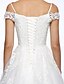 cheap Wedding Dresses-Wedding Dresses Ball Gown Off Shoulder Short Sleeve Court Train Organza Bridal Gowns With Beading Appliques 2024