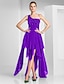 cheap Special Occasion Dresses-A-Line One Shoulder Asymmetrical Chiffon Dress with Beading / Ruched by TS Couture®