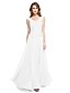 cheap Mother of the Bride Dresses-A-Line V Neck Floor Length Chiffon / Lace Mother of the Bride Dress with Lace by LAN TING BRIDE®