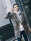 cheap Men&#039;s Jackets &amp; Coats-Men&#039;s Daily Simple / Casual Winter Long Coat Peaked Lapel Long Sleeve Others Print Blue / Green