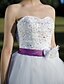 cheap Wedding Dresses-Hall Wedding Dresses Ball Gown Sweetheart Strapless Cathedral Train Tulle Bridal Gowns With Sash / Ribbon Beading 2023 Summer Wedding Party, Women&#039;s Clothing