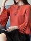 baratos Blusas e Camisas de mulher-Mulheres Blusa - Para Noite Sólido