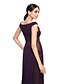 זול שמלות ערב-מעטפת \ עמוד See Through ערב רישמי שמלה סירה מתחת לכתפיים ללא שרוולים עד הריצפה טול ג&#039;רסי עם חרוזים 2020