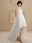 cheap Wedding Dresses-Reception Wedding Dresses A-Line Sweetheart Sleeveless Asymmetrical Lace Bridal Gowns With Bowknot Sash / Ribbon 2023 Summer Wedding Party, Women&#039;s Clothing