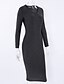 cheap Women&#039;s Dresses-Women&#039;s Work Sophisticated Street chic Cotton Bodycon Dress - Striped V Neck