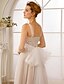 cheap Cufflinks-Hall Wedding Dresses Sweep / Brush Train Princess Sleeveless Illusion Neck Lace With Sash / Ribbon Bow(s) 2023 Fall Bridal Gowns