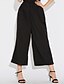 cheap Women&#039;s Pants-Women&#039;s Wide Leg Trousers Mid Rise Casual Daily Stretchy Solid Colored Black XL / Chinos