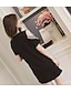 cheap Women&#039;s Dresses-Women&#039;s Plus Size Daily Loose A Line Dress - Solid Colored Black, Classic Style Summer Cotton Black XXL XXXL XXXXL