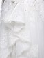 ieftine Rochii de Mireasă-Linia -A De Pe Umăr / Decolteu în V Mătura / Trenă Organza / Dantelă Florală Made-To-Measure rochii de mireasa cu Mărgele / Aplică / Flori de LAN TING BRIDE®