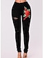 cheap Women&#039;s Pants-Women&#039;s Skinny Skinny / Slim / Jeans Pants - Embroidered White / Sexy