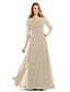 cheap Mother of the Bride Dresses-A-Line Mother of the Bride Dress Vintage Inspired V Neck Floor Length Chiffon Half Sleeve with Criss Cross Beading 2023