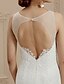 olcso Menyasszonyi ruhák-Esküvői ruhák Harang fazon Kanálnyak Rendszeres hevederek Udvariuszály Csipke Menyasszonyi ruhák Val vel Gyöngydíszítés Virág 2023